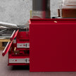 2-Drawer Metal Tool Box with Carry Handle – Red – image 8 of 9