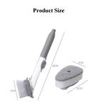 Long Handle Hydraulic Pot Brush – Kitchen Cleaning Brush with Soap Dispenser