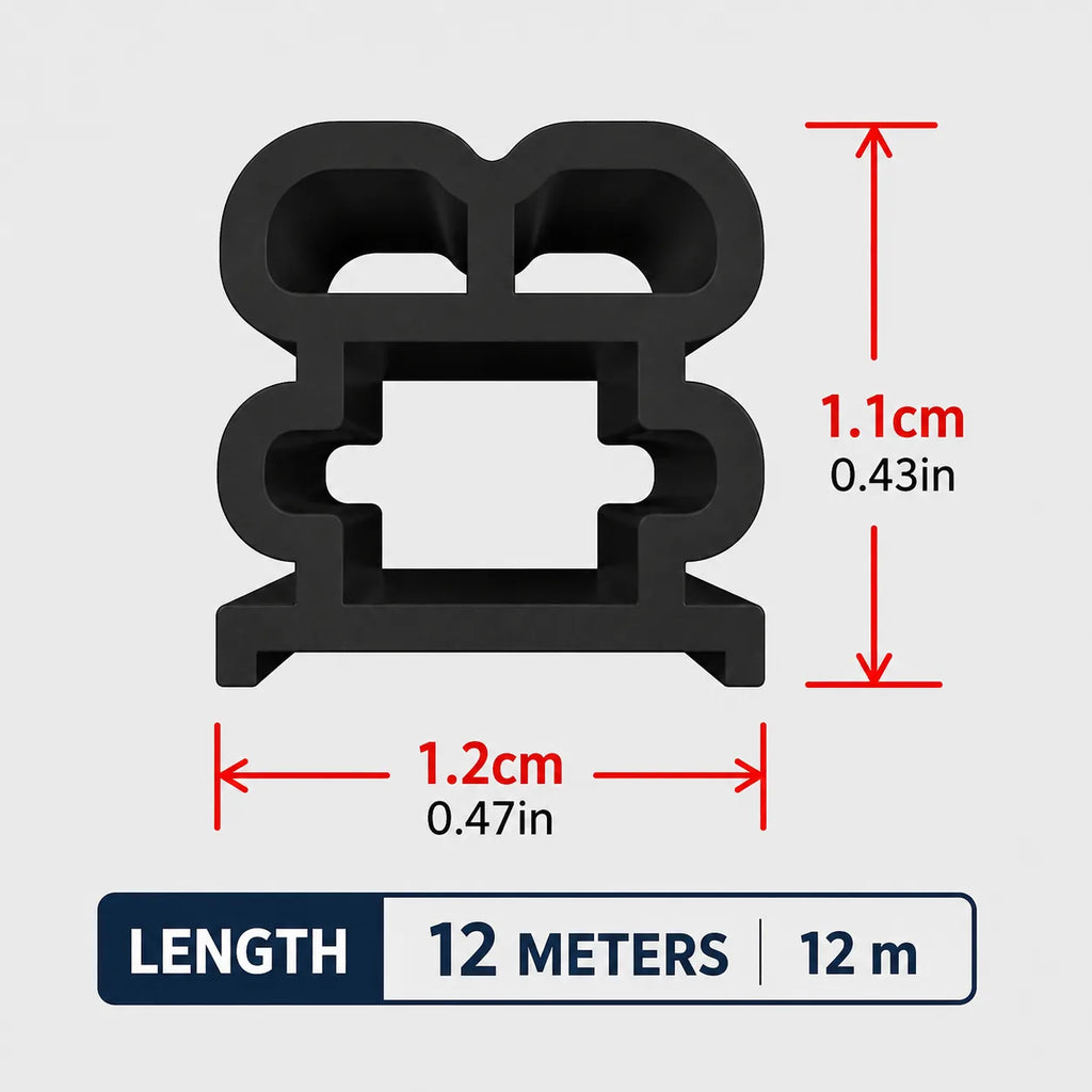 Universal Car Weather Stripping, Self-Adhesive Auto Door Rubber Seal Strip