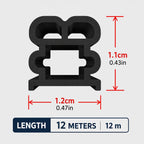 Universal Car Weather Stripping, Self-Adhesive Auto Door Rubber Seal Strip
