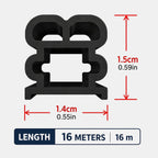 Universal Car Weather Stripping, Self-Adhesive Auto Door Rubber Seal Strip