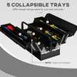 5-Tray Cantilever Steel Tool Box with Carry Handle – Black – image 5 of 9