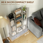 12 Shelf Storage Unit, with Drawers - Graphite Wood Effect