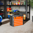 4-Drawer Portable Tool Box with Top Tray & Parts Boxes – Orange – image 9 of 9