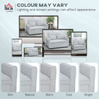 2 Seater Sofa Bed, 3-in-1 Convertible Sleeper Sofa with Click-clack Adjustable Backrest and 2 Pillows, Light Grey