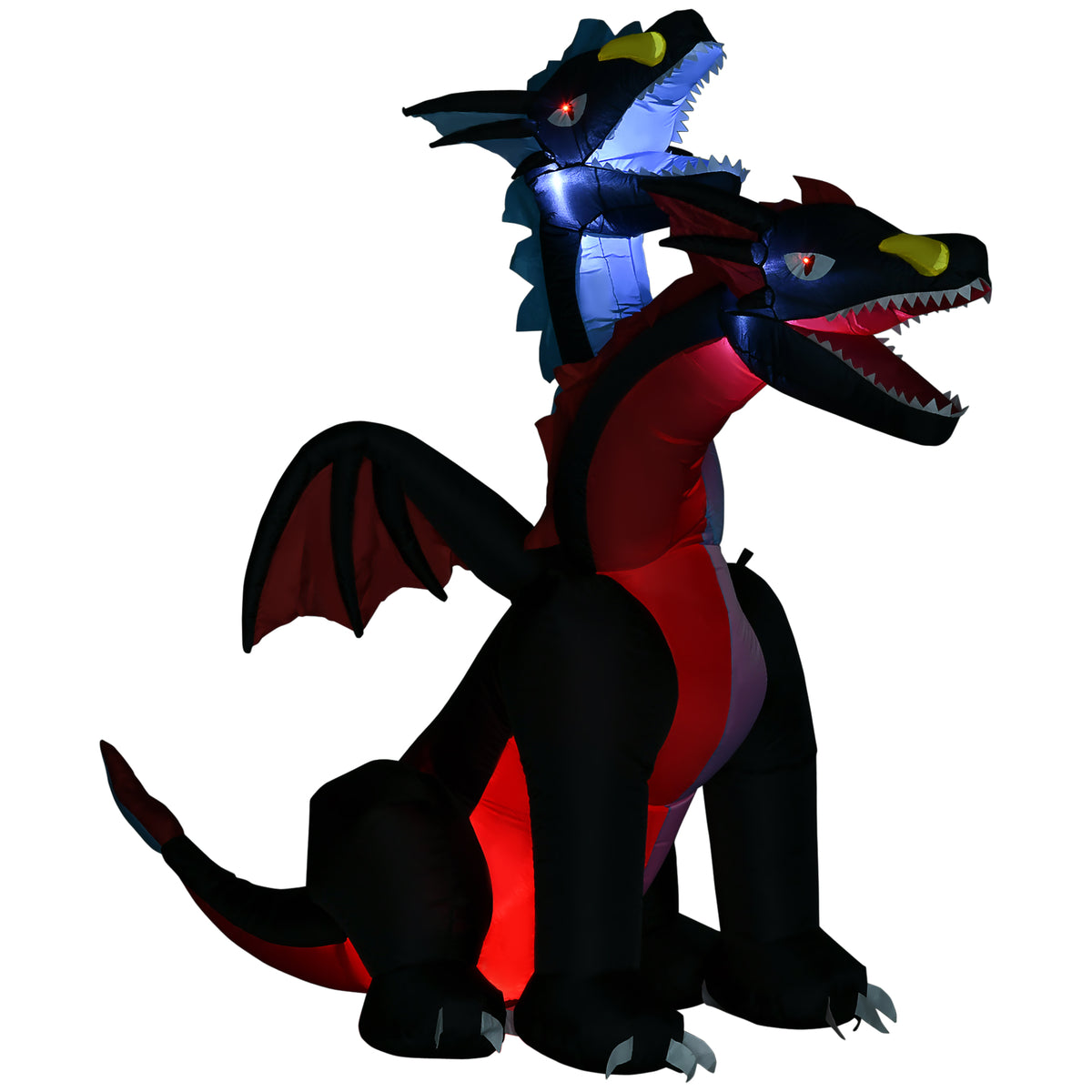 7ft Inflatable Two-Headed Dragon with 7 LED Lights – image 1 of 9