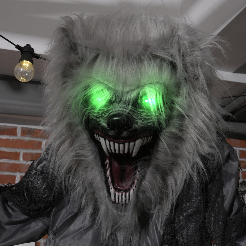 210cm Animated Skeleton Werewolf with Glowing Eyes – image 8 of 9