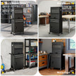 Three-Part Locking Steel Tool Chest on Wheels – Black – image 9 of 9