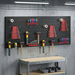 38-Piece Wall-Mounted Tool Pegboard Set with 4 Panels – Black/Red – image 2 of 9
