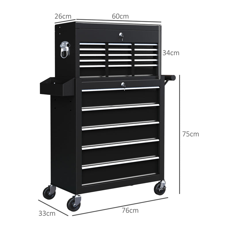 14-Drawer Two-Part Rolling Tool Chest – Black – image 3 of 9