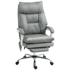 Faux Leather Office Chair, with Inflatable Lumbar - Grey