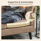 Two-Seater Leathaire Sofa - Light Brown