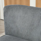 Modern Corduroy Double Seat Sofa w/ Wood Frame Foam Padding Soft Comfortable Compact Couch Grey