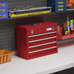4-Drawer Metal Tool Box with Carry Handle – Red – image 2 of 9