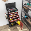 Two-Part Rolling Tool Chest with 5 Drawers & Lockable Cabinet – Black/Red – image 8 of 9