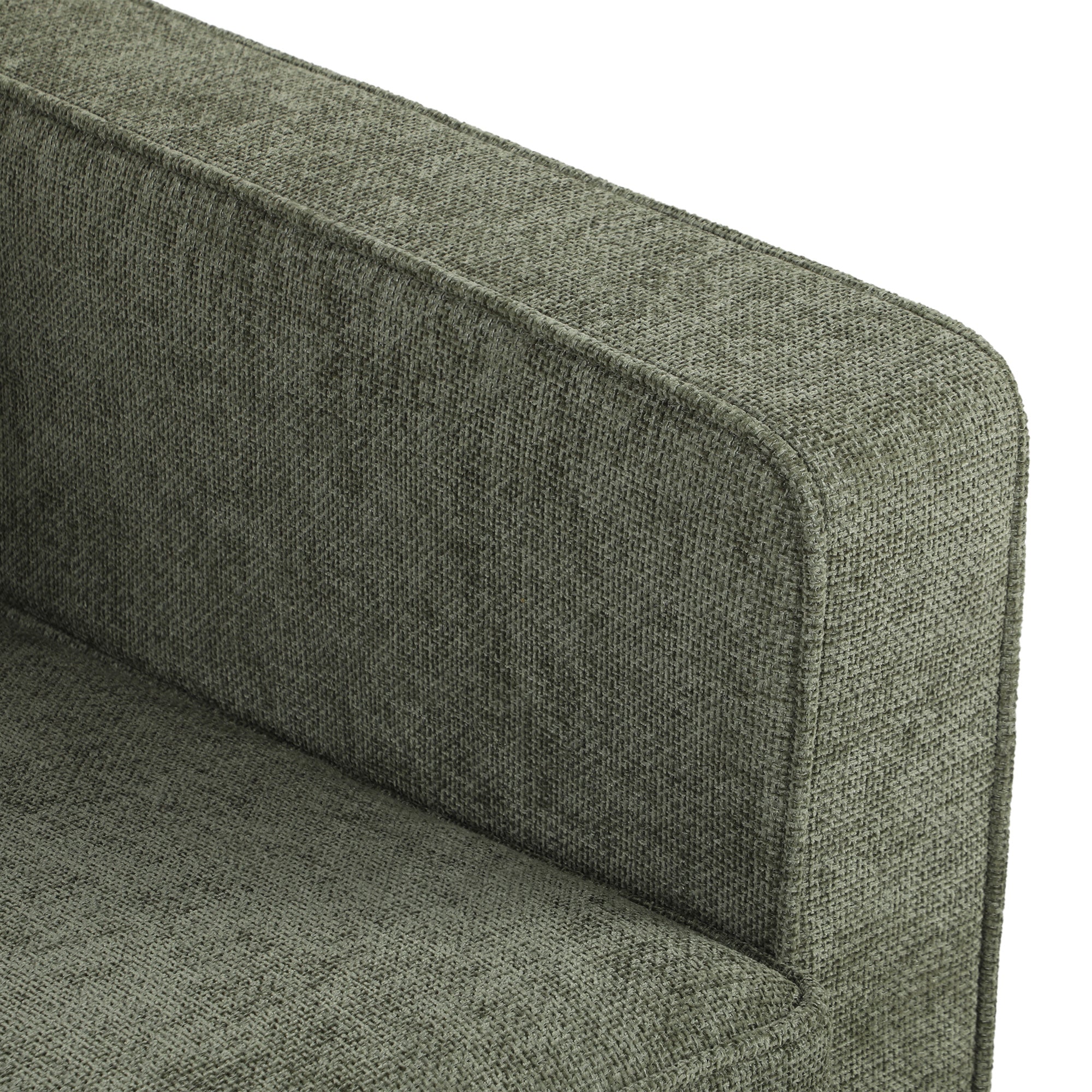 3 Seater Sofa Button Tufted Upholstered Couch with Wood Legs for Living Room, Green
