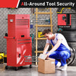 Three-Part Locking Steel Tool Chest on Wheels – Red – image 7 of 9
