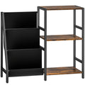 3-Tier Record Player Stand, End Table for Living Room, Bedroom - Rustic Brown