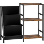 3-Tier Record Player Stand, End Table for Living Room, Bedroom - Rustic Brown