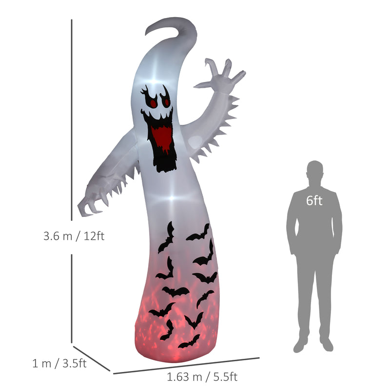11.8ft Inflatable Ghost with LED & Flame Light – image 3 of 9