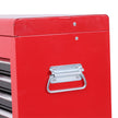 6-Drawer Rolling Tool Chest with Pegboard & Top Chest – Red/Black – image 9 of 9