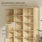 CD Storage Unit with Adjustable Shelves, 102 x 195 cm, Oak Tone
