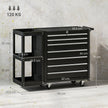7-Drawer Lockable Rolling Tool Chest with Side Shelf – Black – image 3 of 9