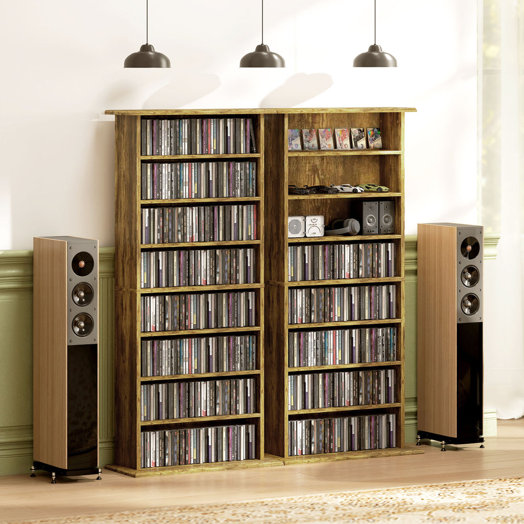 360 CD Storage Unit - Rustic Brown