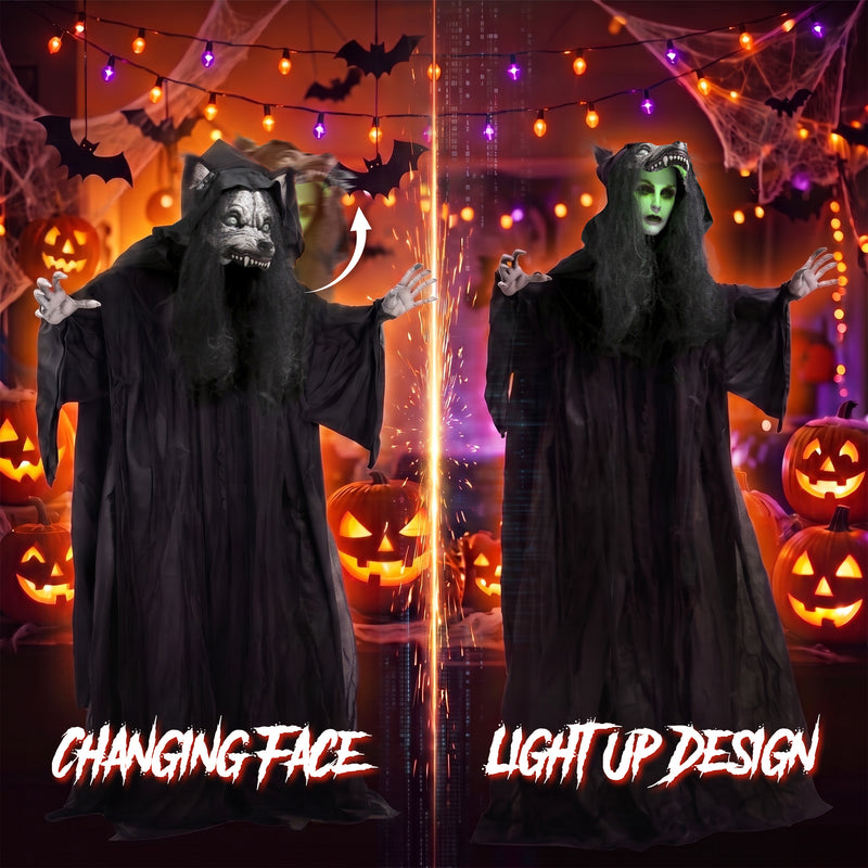 170cm Animated Werewolf-to-Ghost Pop-Up Halloween Prop – image 6 of 9