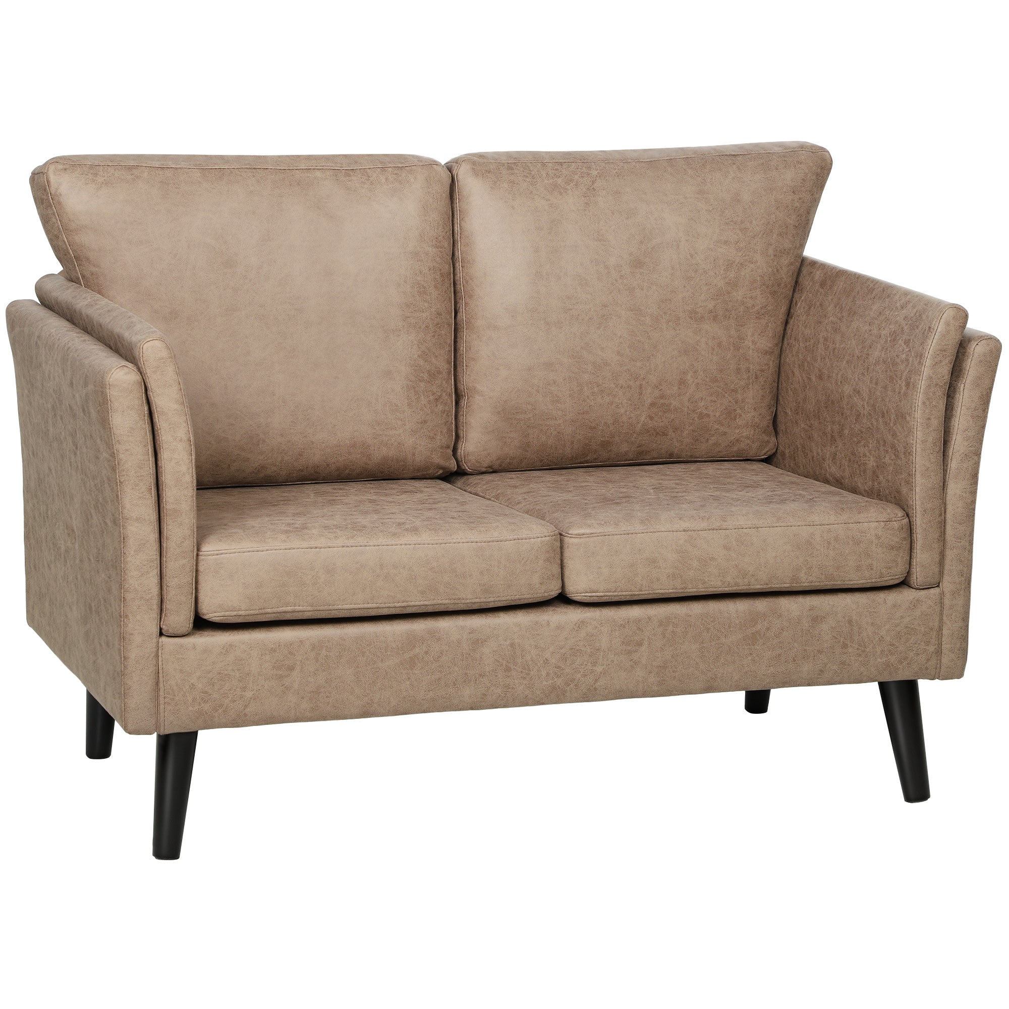 Two-Seater Leathaire Sofa - Light Brown