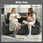 Three-Way Two-Seater Sofa Bed - Charcoal Grey