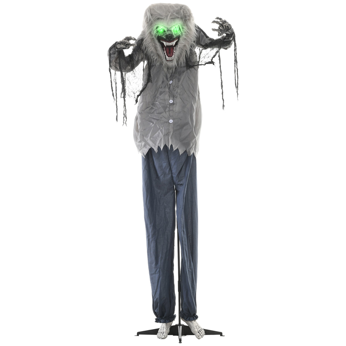 210cm Animated Skeleton Werewolf with Glowing Eyes – image 1 of 9