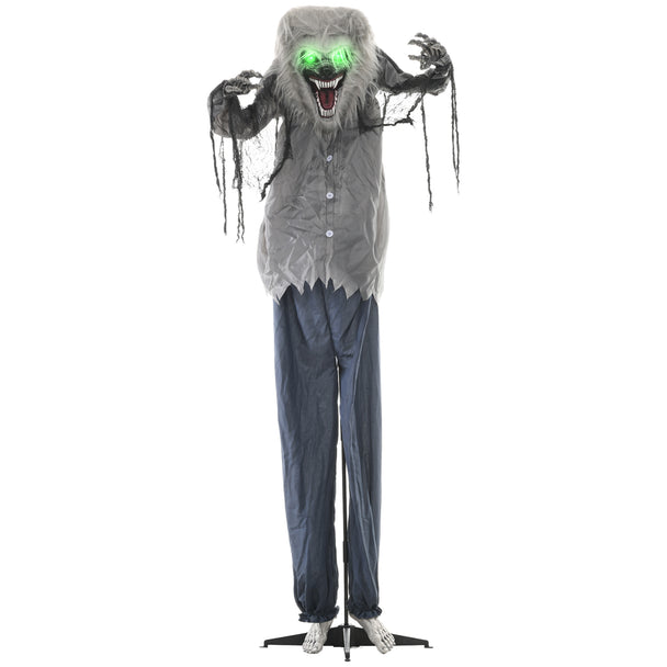 210cm Animated Skeleton Werewolf with Glowing Eyes – image 1 of 9