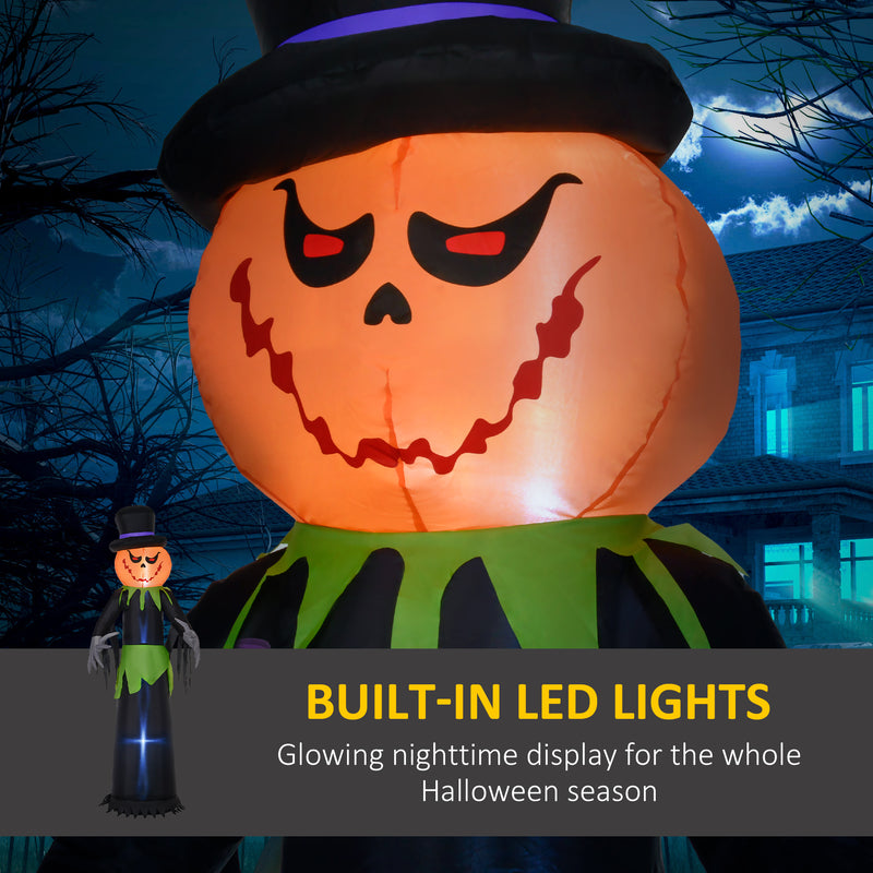 8ft Inflatable Pumpkin Man with LED Lights – image 4 of 9