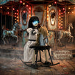 72cm Animated Halloween Girl on Rocking Horse with Glowing Eyes – image 2 of 9