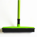 Rubber Pet Hair Broom — Adjustable Telescopic Handle