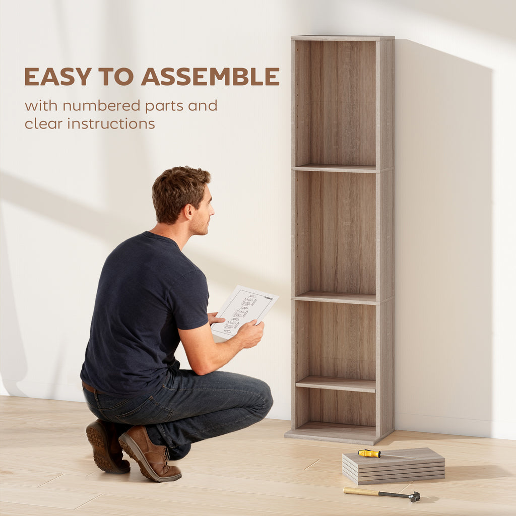 260 Narrow CD Storage Unit - Natural Wood Finish