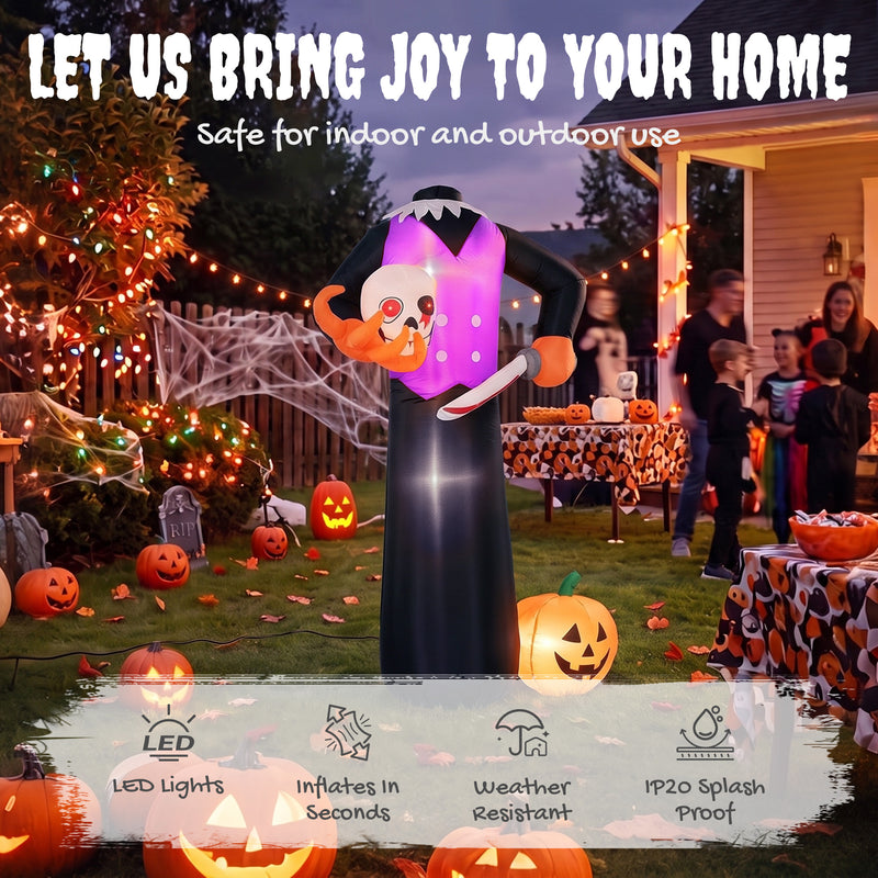 6ft Inflatable Headless Skeleton with LED Lights – image 4 of 9