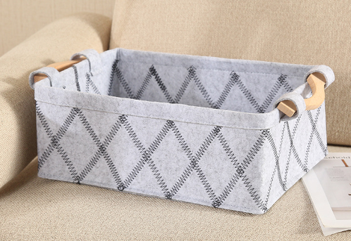 Japanese Felt Storage Basket for Desk Organization
