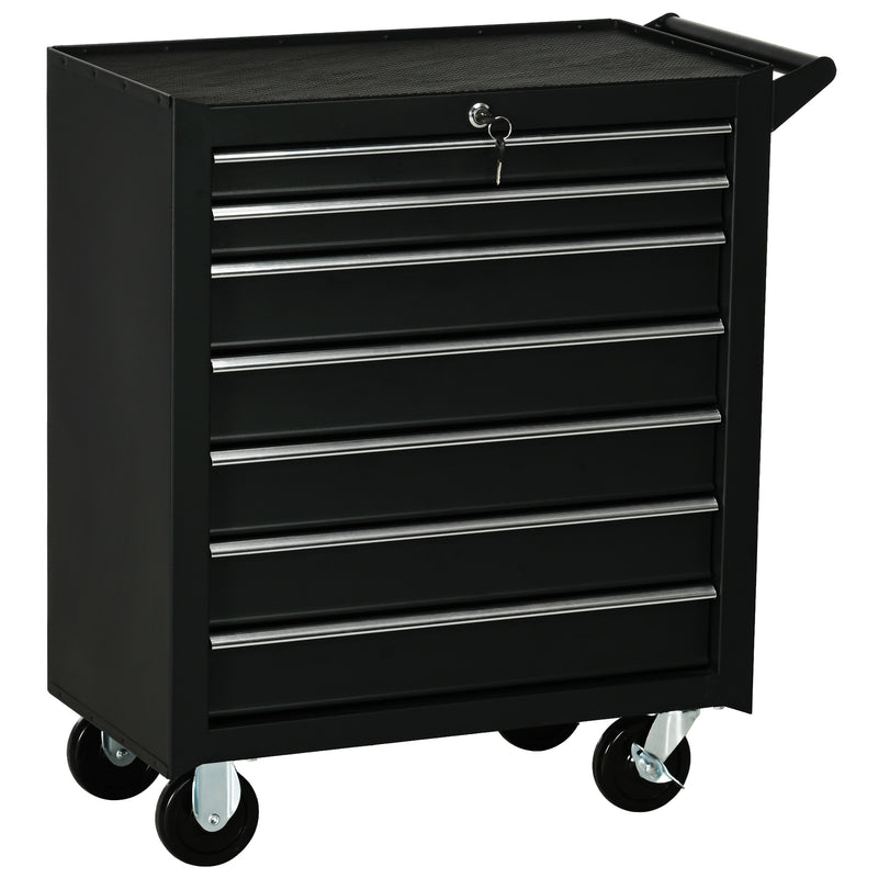 7-Drawer Lockable Rolling Tool Cabinet – Matte Black – image 1 of 9