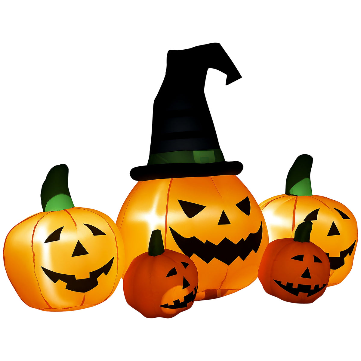 6ft Inflatable Pumpkin Family with LED Lights – image 1 of 9