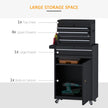 2-in-1 Rolling Tool Chest with 5 Drawers & Pegboard – Black – image 5 of 9