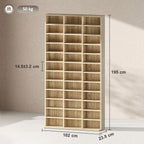 CD Storage Unit with Adjustable Shelves, 102 x 195 cm, Oak Tone