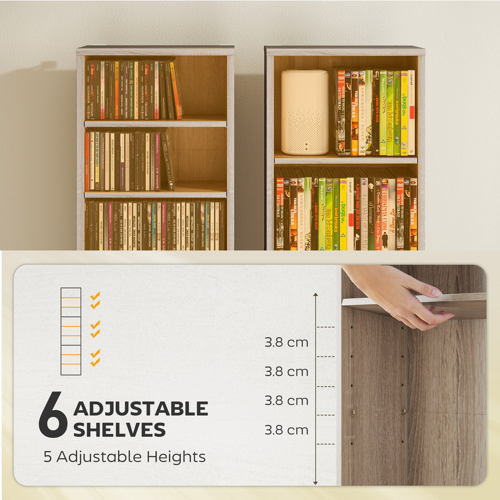 260 Narrow CD Storage Unit - Natural Wood Finish