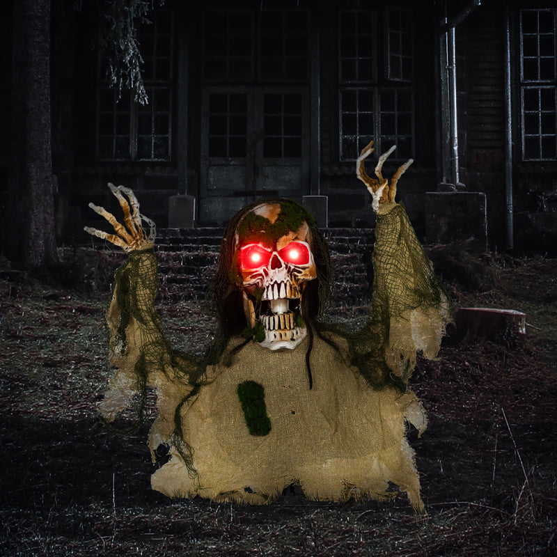 Animated Half-Body Skeleton with Glowing Eyes & Sound – image 2 of 9