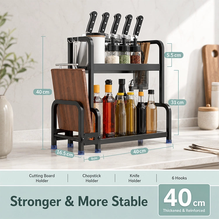 Multifunctional Kitchen Organizer Rack with Spice Shelves