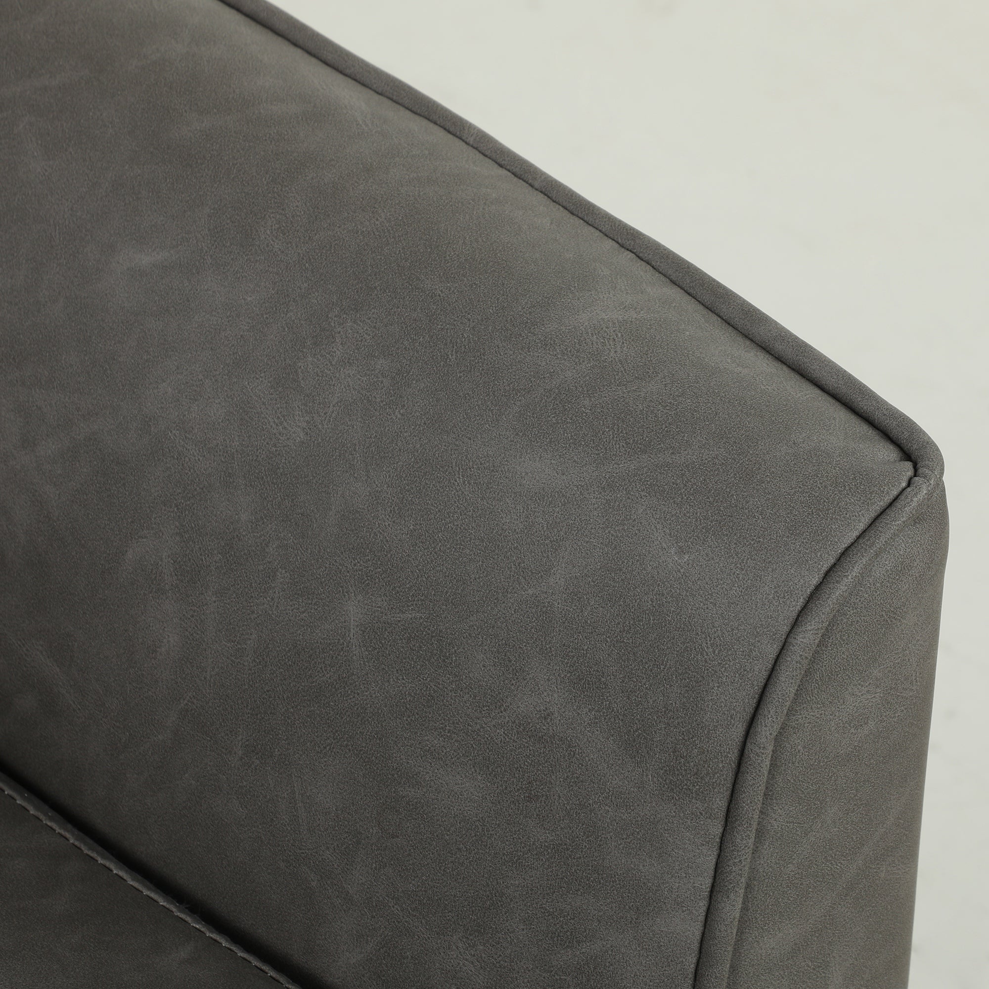 2 Seater Sofa, 132 cm Modern Small Sofa with Solid Wood Legs and 2 Pillows for Small Space, Grey