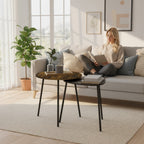 Nesting Side Table Set of 2 - Rustic Brown