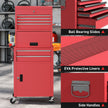 Three-Part Locking Steel Tool Chest on Wheels – Red – image 8 of 9