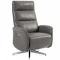 Power Recliner Chair, Swivel Electric Reclining Chair with Type C+USB, Recliner Armchair with Footrest, Dark Grey